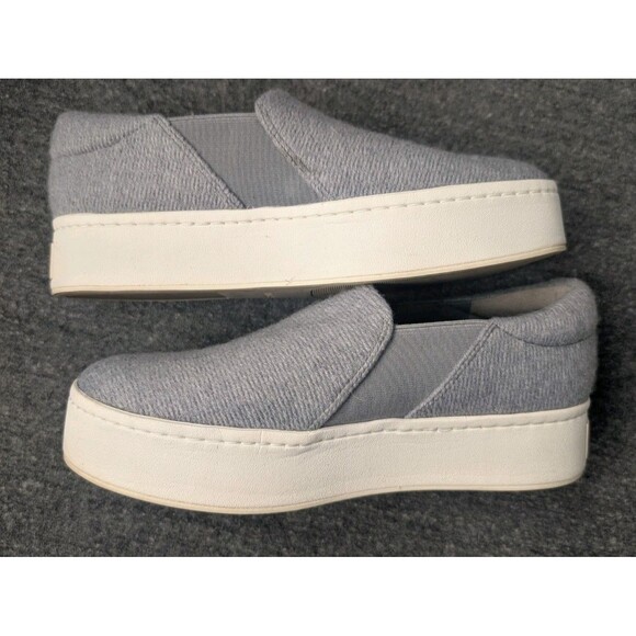 Vince Warren Platform Slip On Sneakers Size 6.5 Women's Gray Leather Suede - Picture 15 of 15